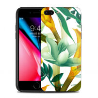 NXE захисний чохол з нижнею стороною із загартованого скла для Apple iPhone 8 Plus / 7 Plus - зелені рослини
