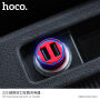 HOCO зарядка в автомобіль з 2 USB портами для Apple iPhone / iPad / iPod - червоний