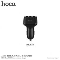 HOCO Kuso зарядка в автомобіль з 3 USB портами для Apple iPhone / iPod - чорний