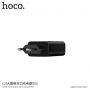 HOCO зарядка/ адаптер з 2 USB портами та екраном для Apple iPhone / iPod - чорний