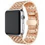 Елегантний стальний нержавіючий ремінець для Apple Watch Ultra 49mm / 46mm / 45mm / 44mm / 42mm - рожево-золотий