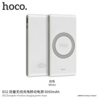 HOCO powerbank 8000mAh з бездротовою зарядкою для Apple iPhone - біла