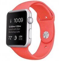 Силіконовий спортивний ремінець для Apple Watch Ultra 49mm / 46mm / 45mm / 44mm / 42mm - M/L - коралові