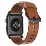 Nomad Horween Modern шкіряний ремінецьь для Apple Watch Ultra 49mm / 46mm / 45mm / 44mm / 42mm - коричневий з чорною застібкою