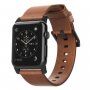 Nomad Horween Modern шкіряний ремінецьь для Apple Watch Ultra 49mm / 46mm / 45mm / 44mm / 42mm - коричневий з чорною застібкою