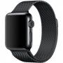 Металевий ремінець по-міланському тягнути для Apple Watch Ultra 49mm / 46mm / 45mm / 44mm / 42mm - чорний