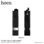 HOCO селфі палка з дротовим куроком та lightning конектором для Apple iPhone - max 65cm - чорний