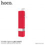 HOCO селфі палка з дротовим куроком та lightning конектором для Apple iPhone - max 65cm - червоний