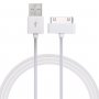 Кабель USB-A / 30pin для синхронізації та зарядки для iPhone 4 / 4S / 3G / 3GS / iPad 2 / iPod - 1 м - білий