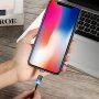 FLOVEME Round магнітний кабель USB-A / USB-C / Micro USB / Lightning для iPhone / iPad / iPod / AirPods - 1 m - чорний