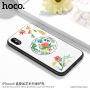 HOCO захисний чохол з узором вишивки Apple iPhone XS / iPhone X - рожева квітка