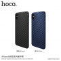 HOCO чохол з карбрновою текстурою для Apple iPhone XS / iPhone X - темно-синій