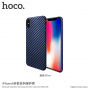 HOCO чохол з карбрновою текстурою для Apple iPhone XS / iPhone X - темно-синій