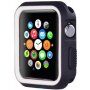 Захисний сіліконовий чохол для Apple Watch 38mm - чорний - білий