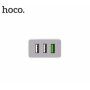 HOCO зарядка в штекер з 3 USB портами для iPhone / iPad / iPod - біла