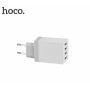 HOCO зарядка в штекер з 4 USB портами для iPhone / iPod - біла