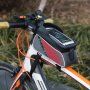 WHEEL UP voděodolná brašna na kolo s kapsou pro iPhone - červená