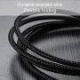 BENKS USB кабель з lightning male / female конекторами для зарядки та одночасно слухання музики для Apple iPhone - 25cm - чорний