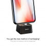 BASEUS алюмінієвий зарядочний тримач для Apple iPhone - чорний