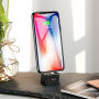 BASEUS алюмінієвий зарядочний тримач для Apple iPhone - чорний