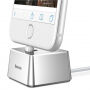 BASEUS алюмінієвий зарядочний тримач для Apple iPhone - срібний