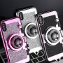 Стильовий чохол у плані ретро камери для Apple iPhone XS / iPhone X - чорний