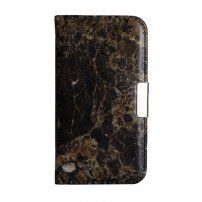 Фліп чохол для iPhone 5 / 5S / SE (2016) - чорний мармур