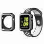 Захисний сіліконовий чохол для Apple Watch 42mm - чорний - білий