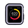 Захисний сіліконовий чохол для Apple Watch 38mm - чорний - білий