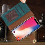 2v1 стильовий знімний чохол фліп для Apple iPhone XS / iPhone X - синій