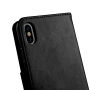 2в1 захисний знімальний чохол фліп для Apple iPhone XS / iPhone X - чорний