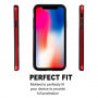 GOOSPERY transparentní kryt s barevným rámečkem pro Apple iPhone XS / iPhone X - černo/červený