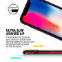 GOOSPERY transparentní kryt s barevným rámečkem pro Apple iPhone XS / iPhone X - černo/červený