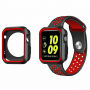 Захисний сіліконовий чохол для Apple Watch 42mm - чорний - червона