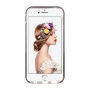 Захисний чохол з транпарентною нижньою стороною для Apple iPhone 6 / 6S - рожевий з квітками