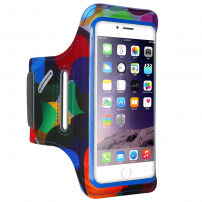 FLOVEME кольоровий спортивний футляр на руку для iPhone 6 / 6S / 7 / 8 - синій