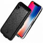 Стильовий чохол з батерейкою 5500mAh для iPhone X - чорний