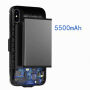 Стильовий чохол з батерейкою 5500mAh для iPhone X - чорний