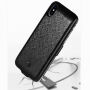 Стильовий чохол з батерейкою 5500mAh для iPhone X - чорний