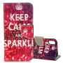 Фліп чохол для iPhone XS / iPhone X - Keep Calm and Sparkle