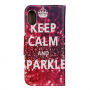 Фліп чохол для iPhone XS / iPhone X - Keep Calm and Sparkle