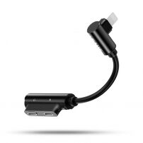 USAMS редукція з 2 lightning конекторами для iPhone - чорний