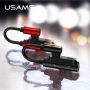 USAMS редукція з 2 lightning конекторами для iPhone - чорний