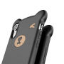 BASEUS kryt 3D medvěd pro iPhone XR - černý