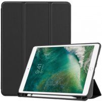 Шкіряний чохол з поліуретану з місцем для Apple Pencil і функцією сну для iPad Air 3 (2019) / Pro 10,5" - чорний