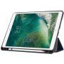 Шкіряний чохол з поліуретану з місцем для Apple Pencil і функцією сну для iPad Air 3 (2019) / Pro 10,5" - темно-синій