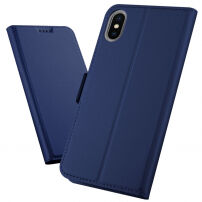 Фліповий чохол з підставкою для iPhone XS Max - темно-синій