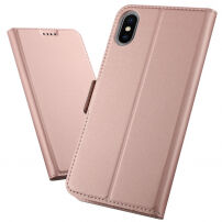 Фліповий чохол з підставкою для iPhone XS Max - рожево-золотий