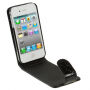 Відкидний чохол для iPhone 4 / 4S - в стилі крокодилячої шкіри - чорний