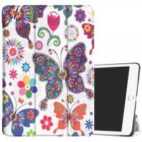 Чохол з функцією сну для iPad 9,7" (2017/2018) - метелик та квітки